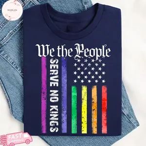 Comfort Colors® We The People Serve No Kings Shirt, Patriotic Political Tee, Democracy Shirt, LGBT Anti-Trump, Protest Shirt, Liberal Shirt 8