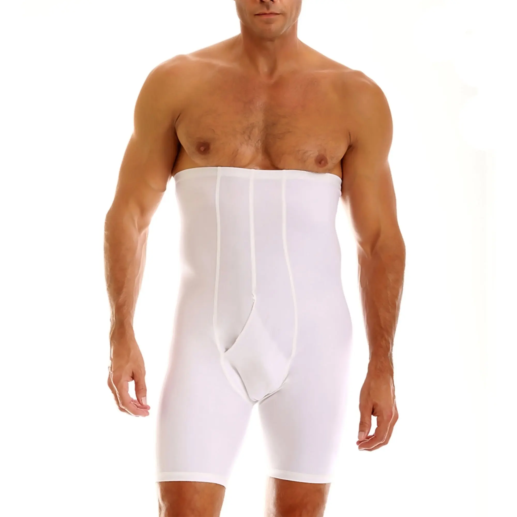 InstantRecoveryMD Men's Compression Hi-Waist Undershorts MS20031-Pull-On Support Slimming Effect Firm Flatten Stomach Eliminate Love Handles Comfortable All-Day Wear Made in USA