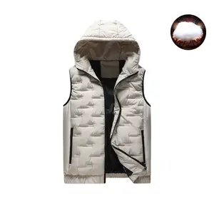 Hooded Windproof Warm Sleeveless Vest - Woven Material for Cozy Comfort & Wind Protection - Ideal for Outdoor Activities