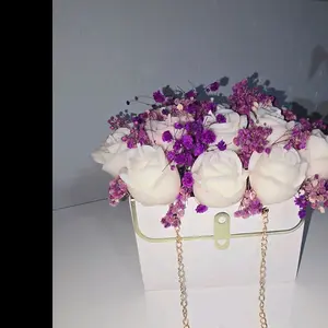 White Candles Arrangement with Purple Ornaments for Decor and Ornaments SEO Keywords