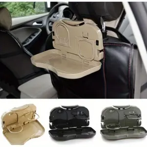 Car Seat Back Dining Table Drink Food Cup Tray Auto Foldable Desk Tray Holder Q-4