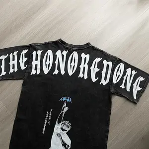 The Honored One Gojo JJK Acid Wash Vintage Style T-shirt, Anime Inspired Tee, Custom Otaku Concert Gift Top, Trending Shirt, Unisex Shirt