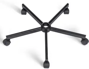 Criss Cross  Office Swivel Chair Base  Durable, Steady and Easy Installation   for Criss Cross and Cross Legged Chairs with Replacement Casters (Black,Base+Wheel)