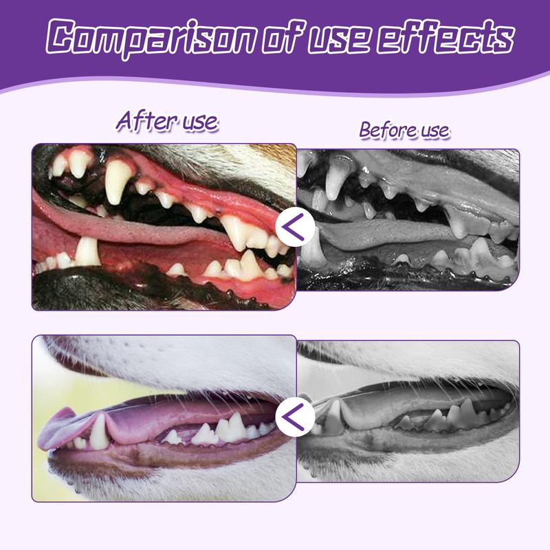 Pet tongue and teeth cleaning brush set - for pet oral hygiene, removing stains and tartar, promoting oral health.litter pellets, spray, litter tray, litter box, removal