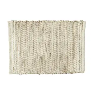 Natural & Ivory Jute Placemat 14 x 19 - Coasters & Tableware