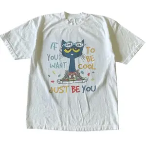 2026 New Arrival | Limited-Time SaleIf You Want To Be Cool Just Be Yourself Pete Cat T-Shirt, Animal Tee, Cartoon Tshirt, Gifts Shirt, Unisex Vintage Graphic Tees Gothic Grunge Y2k Emo Scene Amity Affliction Style Clothes Men Women Streetwear