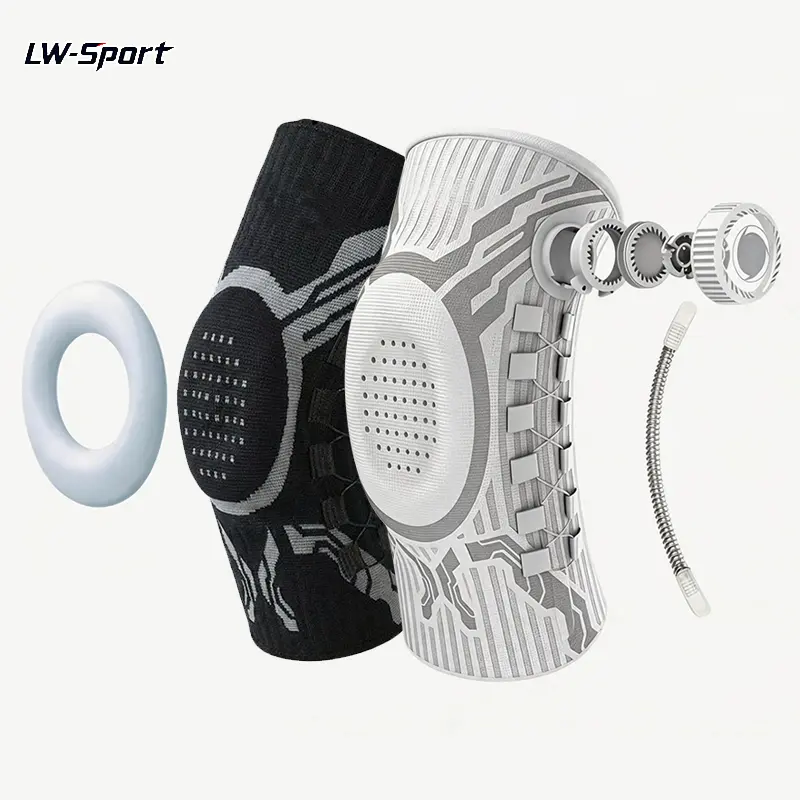 Adjustable Compression Knee Brace with Dial, Patella Stabilizer Knee Support Sleeve, Breathable Knee Brace for Men & Women, Knee Pain Relief, Running, Gym, Basketball, Hiking, Workout, Recovery, Sports Support, TikTok Made Me Buy It, Fitness Essentials