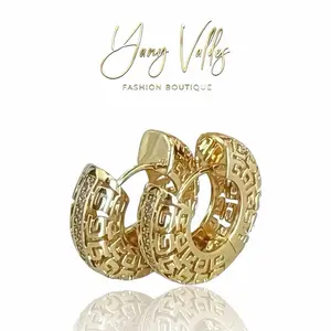 Medium Earrings Plated in Gold plated  100% Hypoallergenic Jewelry
