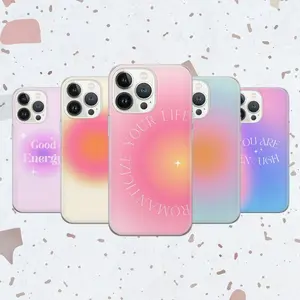 Aura Phone Case Aesthetic Spiritual Cover fits for iPhone  15 14 13 12 11 Pro Plus X XS XR pro max , mini , plus Accessories Protection