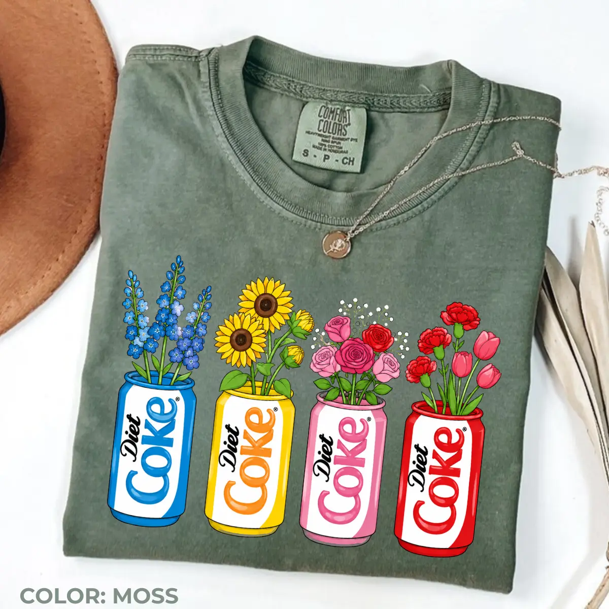 Comfort Colors Floral Soda Lover Shirt, I Need a Soda Graphic Tee, Cute Beverage T-Shirt, Gift for Her