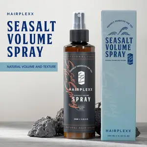 HAIRPLEXX Sea Salt Volume Texture Spray for Natural Waves & Hair Volume with Matte Finish - Quick Volume & Texture Fast - 200ml - Volumizing Lengthening Extreme Hold Curl Defining Mousse
