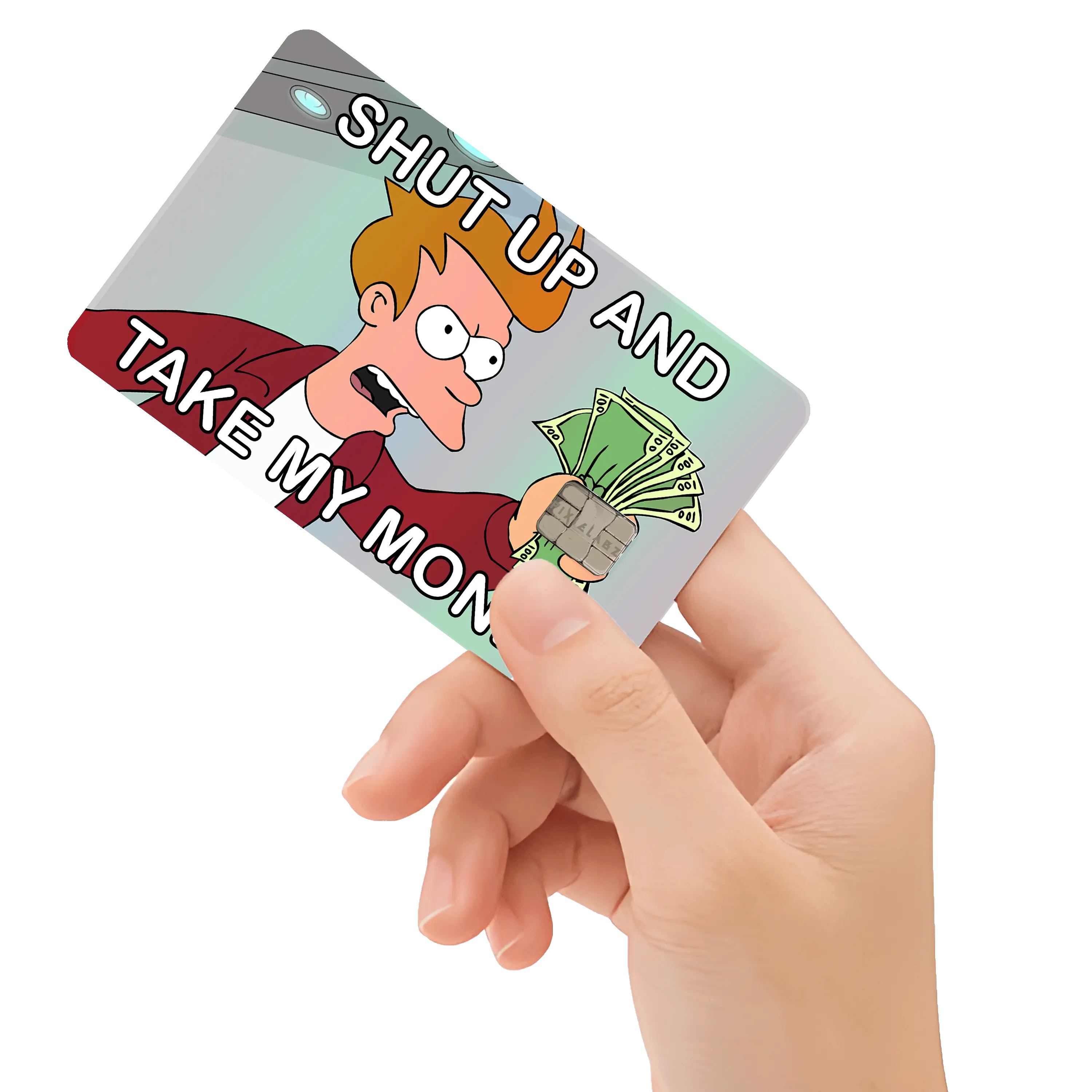Take My Money Meme Debit/Credit Card Decal Holographic Take My Money Meme Debit/Credit Card Decal Holographic