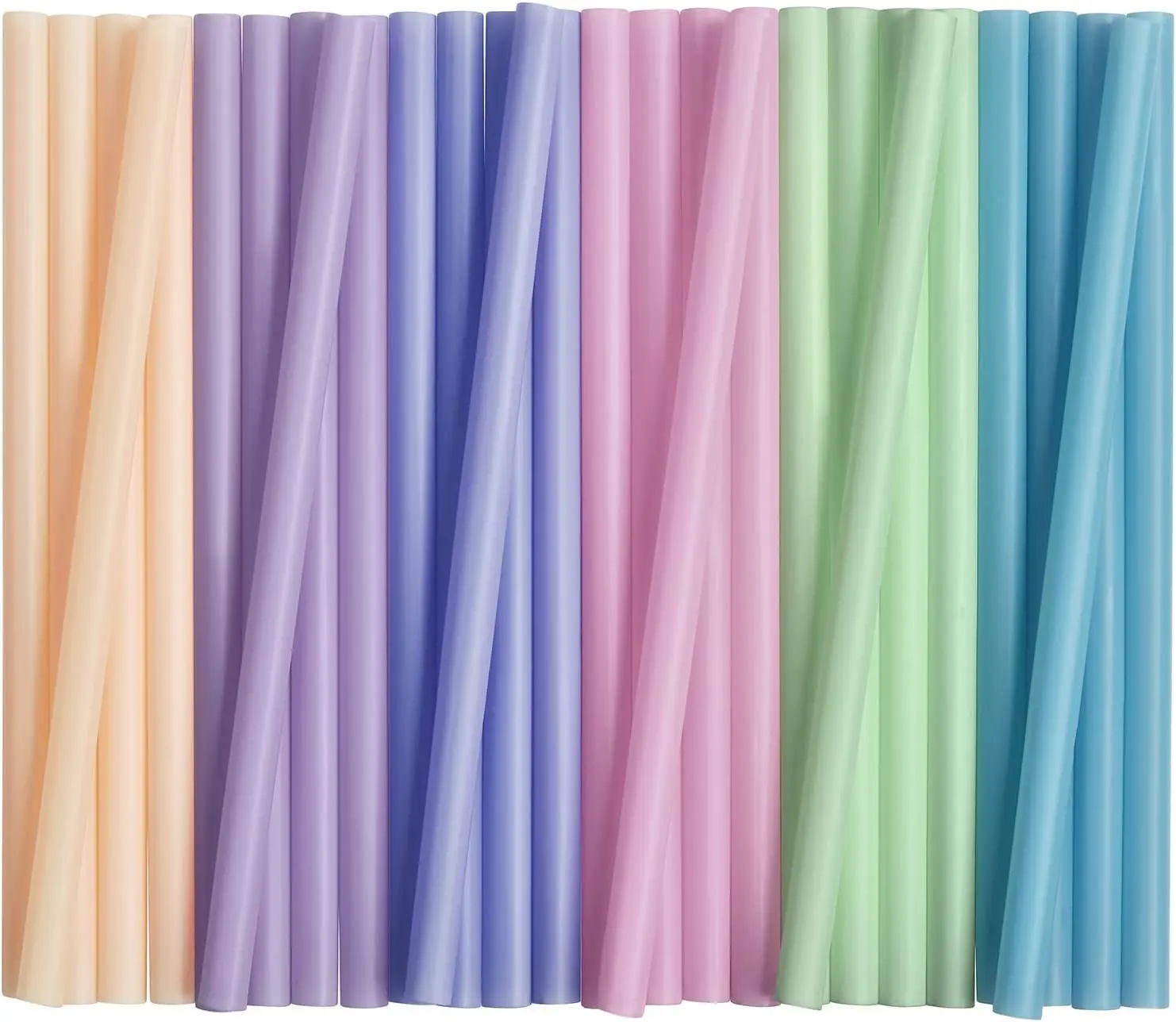 Plastic Boba Straws, 1/2" Extra Wide Bubble  Straws, Pack of 50