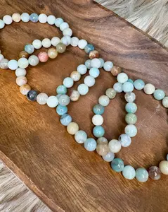 Amazonite 8mm Sphere Bracelets - Natural Beads in Various Colors, Round Design, Elegant and Unique Jewelry