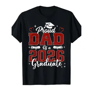 Senior Dad 2026 Graduation Proud Dad of a 2026 Graduate T-Shirt | Men'S Casual Short Sleeve, Funny Graphic Tee, Comfortable Crew Neck, All-Season Wear, Playful Print, Regular Fit