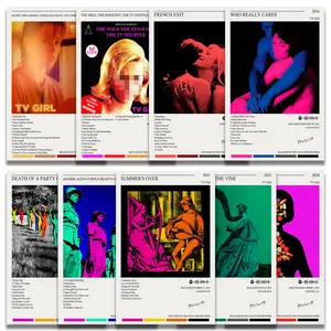 TV Girl Poster 9pcs Includes Poster Putty Band Posters Music Album Cover Posters Unframed: 08x12inch(20x30cm)