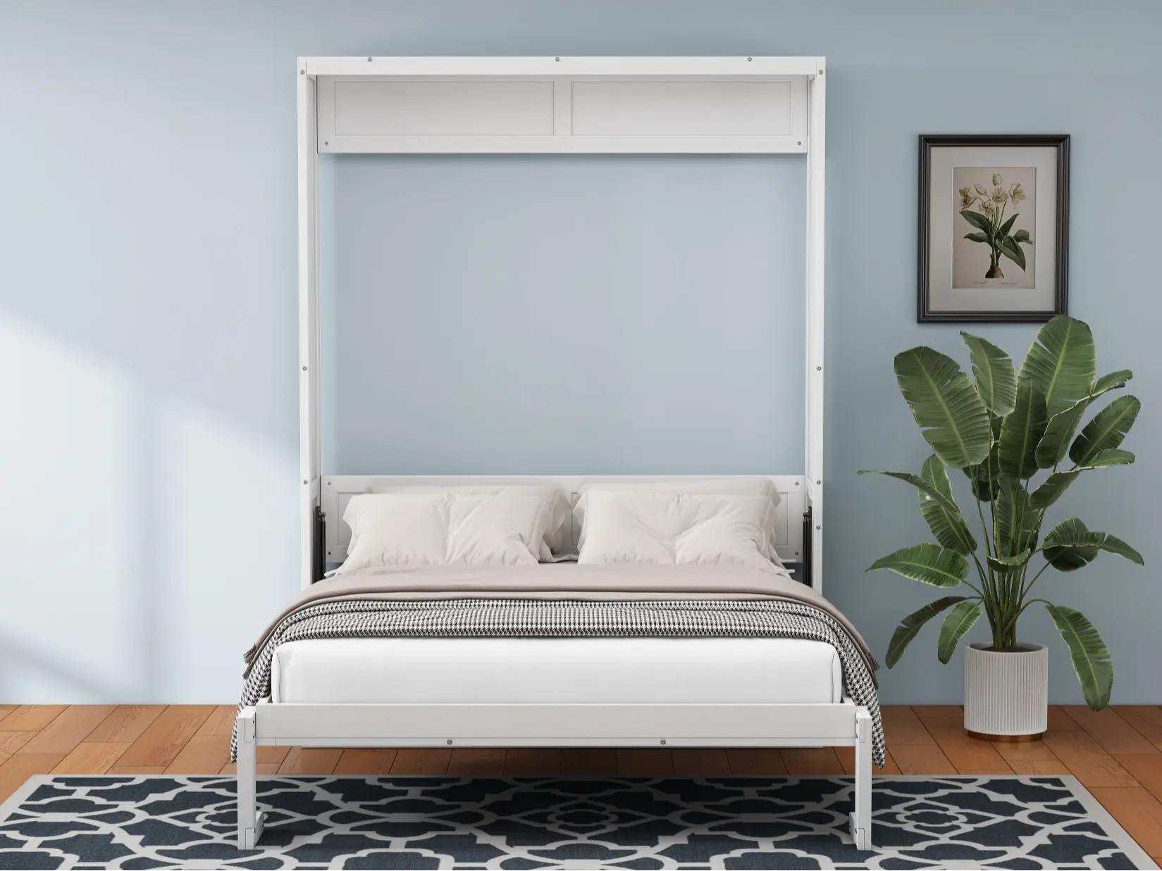 Queen Size Murphy Bed and Desk - Comfortable Design, Versatile Space for Home or Office Use