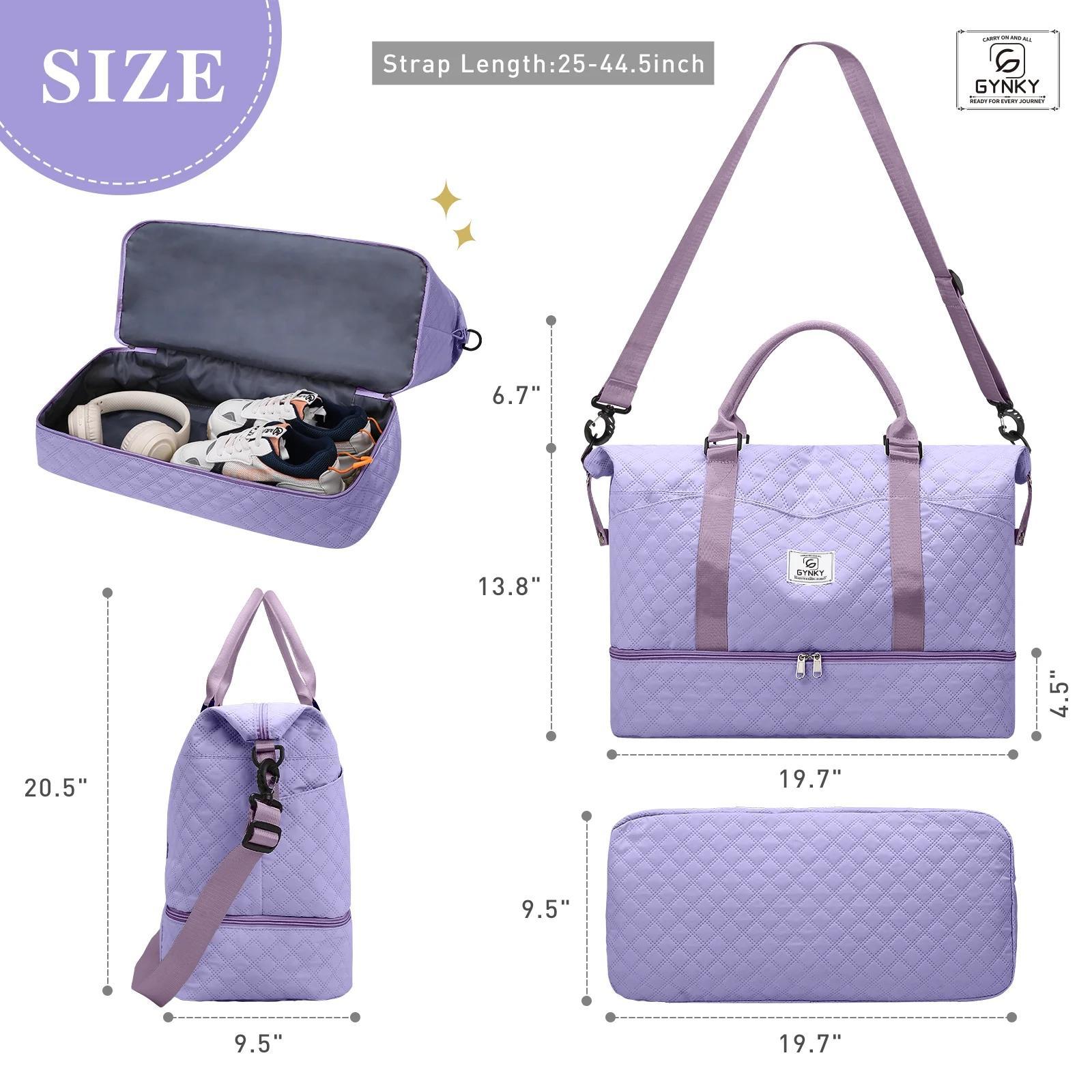 Dakimoe Travel Duffle Bag Weekender Bags for Women with Shoe Compartment Carry on Overnight Bag Gym Duffel Bag with Wet Pocket Hospital Bags for Labor and Delivery Dakimoe Travel Duffle Bag Weekender Bags for Women with Shoe Compartment Carry on Overnight Bag Gym Duffel Bag with Wet Pocket Hospital Bags for Labor and Delivery