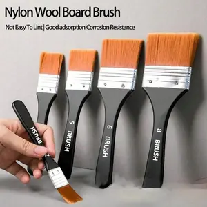 High-End Art Brushes, Professional Flat Nylon Bristles, Ergonomic Design, Suitable for Acrylics and Oil Paints, Home Decor Handle Material