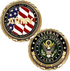 1776 2026 America Anniversary Coin, Army Veteran Challenge Coin Gift, Patriotic Keepsake for Military Families and Collectors