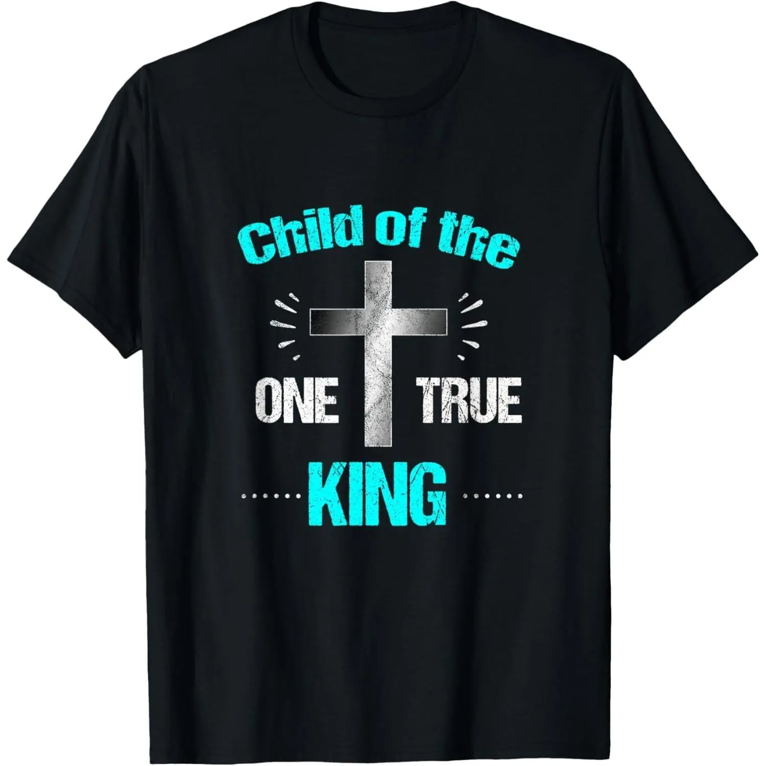 100%cotton Christian T Shirt Child One True King God Jesus Cross Tshirt T-Shirt