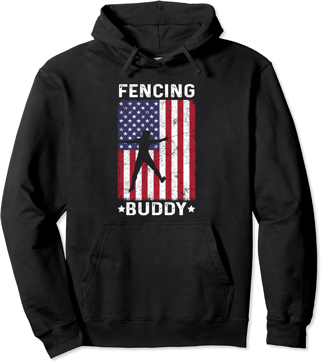 Fencing Buddy Uncle USA Flag 4th Of July Pullover Hoodie - Karenlyn Shop 35B0CYCQTJM2