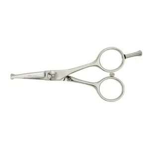 212 MAIN Master Grooming Tools MGT 5900 Japanese Stainless Steel Pet Grooming Shear - 4.5 in Micro-Serrated Rounded Tip Haircare Tool for Eye/Ear, Removable Rest Design