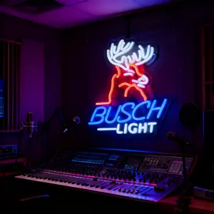 Deer Head Crs Light Neon Signs for Wall Decor Neon Lights for Bedroom Led Signs Suitable for Man Cave Bar Pub Christmas Birthday Party Gift