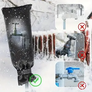 [Outdoor Faucet Cover] 2pcs Creative Outdoor Faucet Freeze Protection Cover - Suitable for Garden Lawn and Yard Fire Hydrant Insulation, with Safety Fastening Strap, Winter Plumbing, Durable Shield, Classic Design, Reinforced Stitching, Weatherresistant M