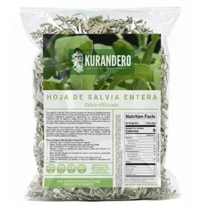 Kurandero Salvia Entera 4oz 113g Whole Leaf Premium Quality Sage Leaves for Aromatic Intensity and Clean Classic Presentation