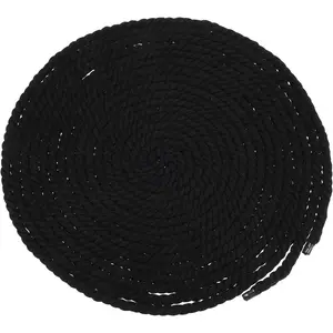 10mm x 32.8 Feet Black Cotton Rope,3 Strand Clothes Line Outdoors,Twisted Braided Thick Cord for DIY Wall Plant Hanger Knotting Clothesline