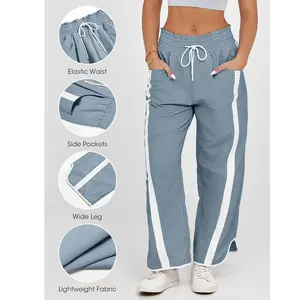 Women's Quick Dry Barrel Pants – Loose Fit Lightweight Hiking & Travel Pants with Pockets, Comfy Summer Workout Running & Lounge Sweatpants