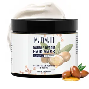 Argan Oil & Keratin Hair Mask for Dry Damaged Hair – Deep Conditioning & Repair, Strengthening, Smooth & Shiny Hair, Sulfate Free, 400ML