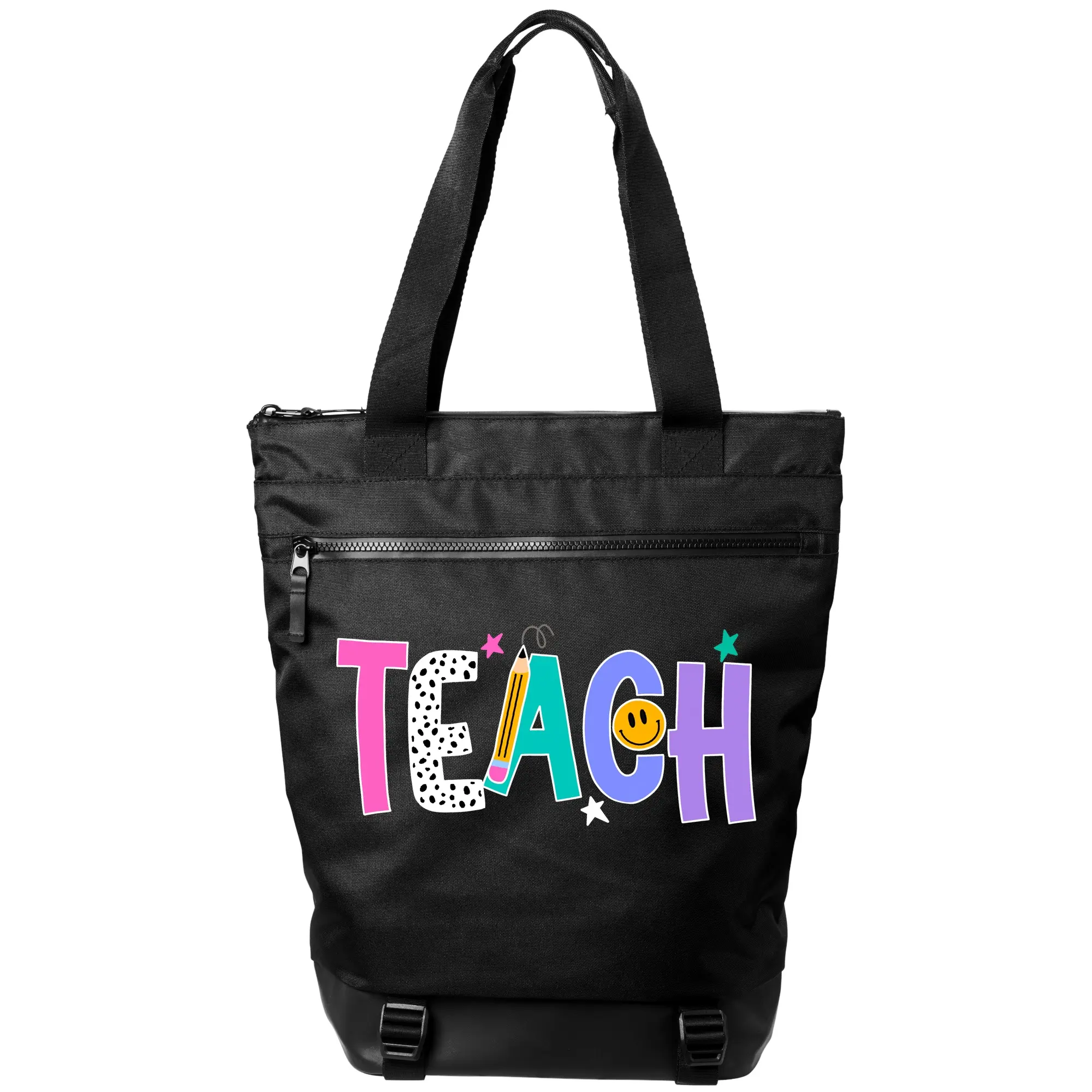 Teach Convertible Tote black backpack