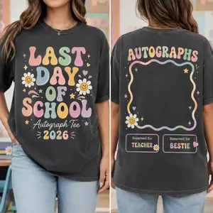 Stripes Autographs 2026 Shirt, Official Autograph Tee, Of School, End Of School, Senior, Class Of 2026 Bruh We Out Tee #   Last Day of School #   Sign My Shirt