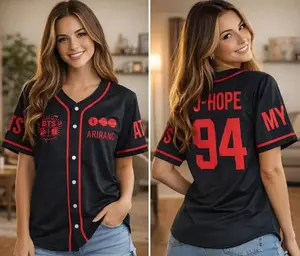 Kpop Group Bangtan Style Jersey, Custom Bangtan Boys Members Baseball Jersey For Army, Bangtan World Tour 2026 Merch Top, Bangtan Comeback 2026 Sports Vest