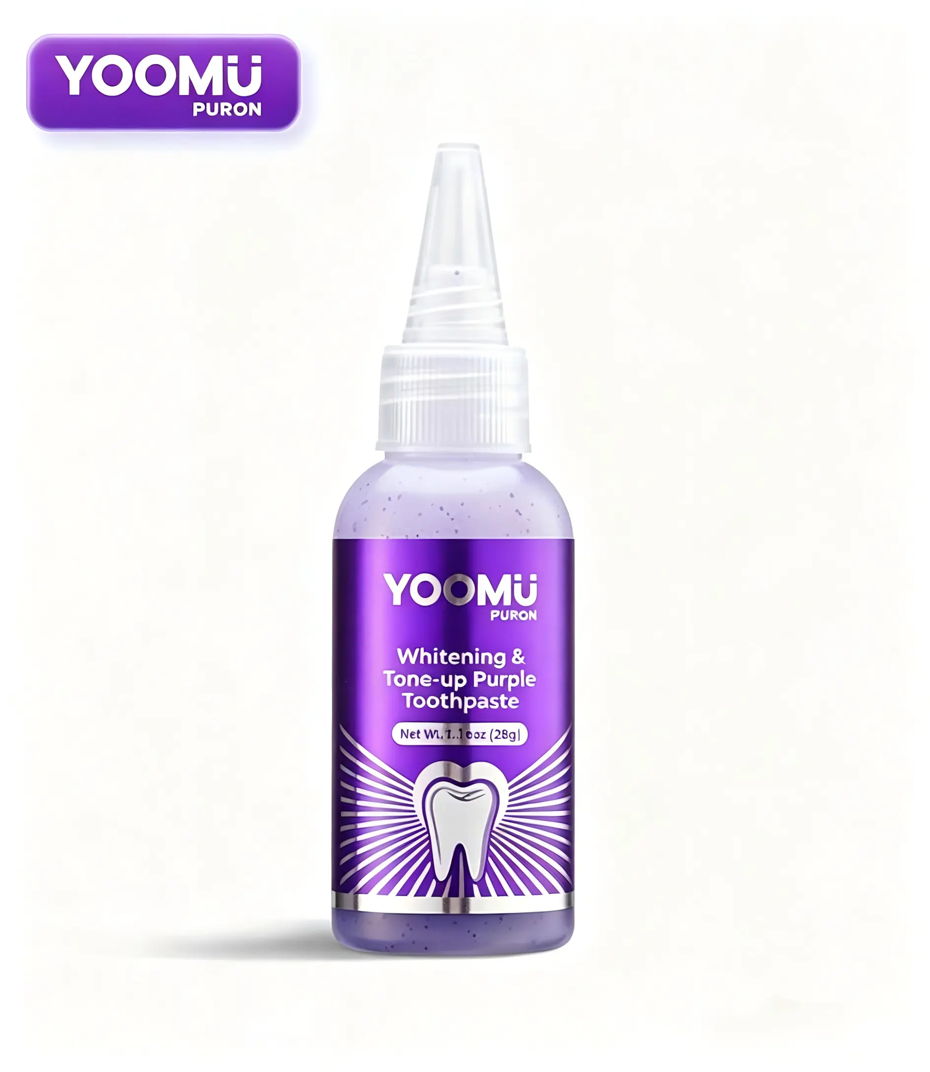 【Family Value Pack】YOOMU C Purple Whitening Toothpaste, 50ml - Daily Oral Cleaning, Fresh Breath, Removes Stains, Gentle Tooth Cleaning, Fresh Breath Toothpaste