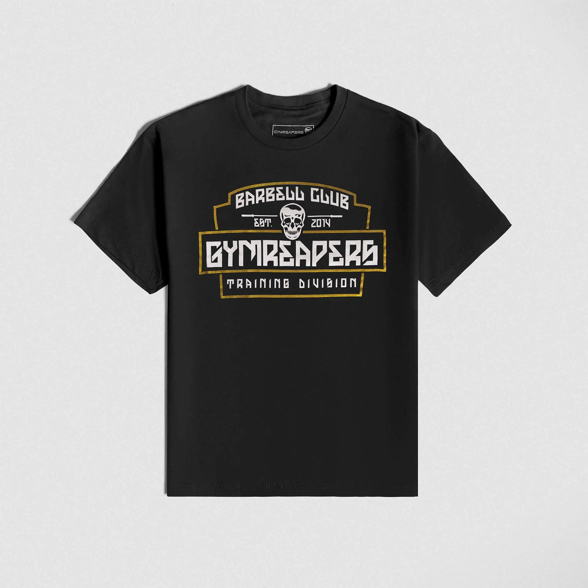Ultra-Soft Gymreapers Division Tee - Black/White, Men's Summer Cotton T-Shirt Menswear Top