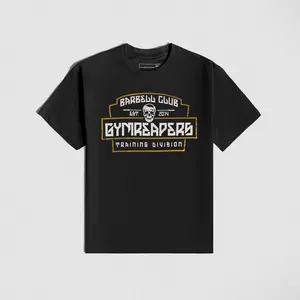 Ultra-Soft Gymreapers Division Tee - Black/White, Men's Summer Cotton T-Shirt Menswear Top