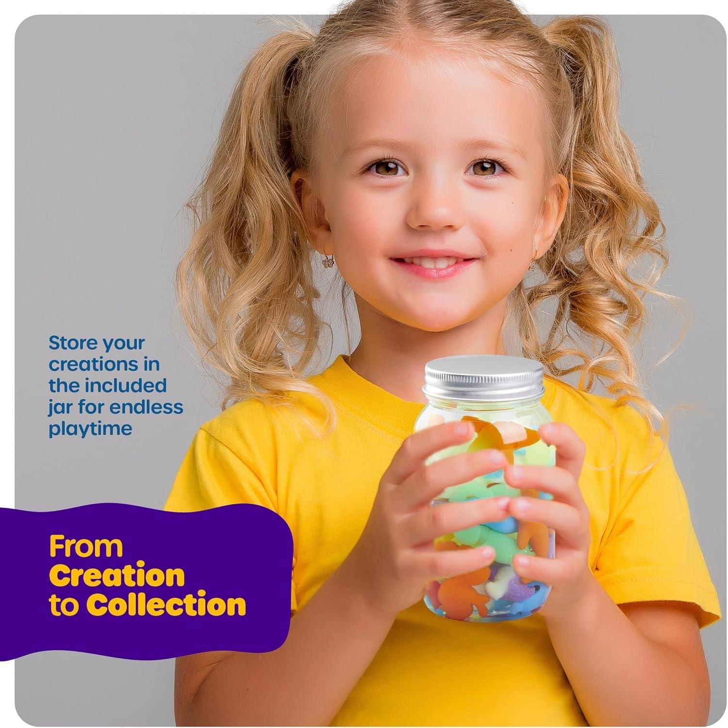 Magic Water Elf Toy Kit for Kids with 20 Gels and 10 Molds, Aqua Fairy,Fun DIY Craft Kit, Squishy Maker, Magic Water Art Kit Favors, Kids Christmas Gifts Crafts Ages 4-8