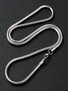Men's Stainless Steel Snake Chain Necklace, Daily Wear Necklace, Casual Style, Stylish Chain, Highquality Metal, Statement Piece, Gift For Him, Men's Fashion, Exquisite Chain Jewelry