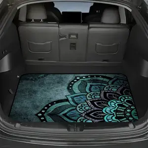 Fashion printed car trunk pad firmly installed without warping or shifting does not affect the seat down to expand the space waterproof dirt resistant sturdy and durable fashionable car interior accessories suitable for most models
