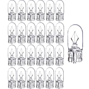 25 Pack 194 Bulbs 168w5w1/4 Wedge Base 12v5w Transparent Suitable for Car Landscape RV Camper T102825 Car Signal Lamp Replacement Parts Applicable