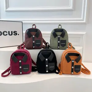 Korean-style niche design personalized shirt backpack, compact and lightweight women's backpack, casual and fashionable women's bag