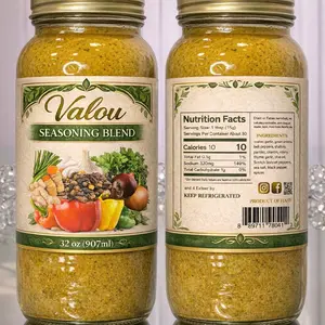 Valou Seasoning Blend 32 oz 907ml with 10 Calories per Serving