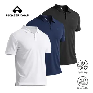 Pioneer Camp Mens Golf Polo Shirt Dry Fit UPF 50+ Performance Short Sleeve Polo with Soft Classic Collar for Work & Travel