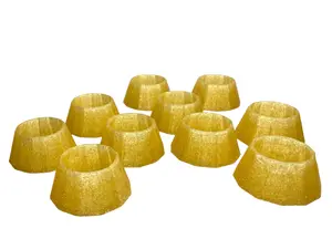 Pack of 10 Gold Display Rings for 5/8" to 1" marbles lot 5626