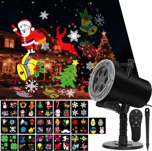 Christmas Halloween Projector Lights Outdoor,Holiday Projector Light with Remote Control,Timer,16  Slides,LED  Landscape Light for Party,Wedding,Christmas,Patio and Yard
