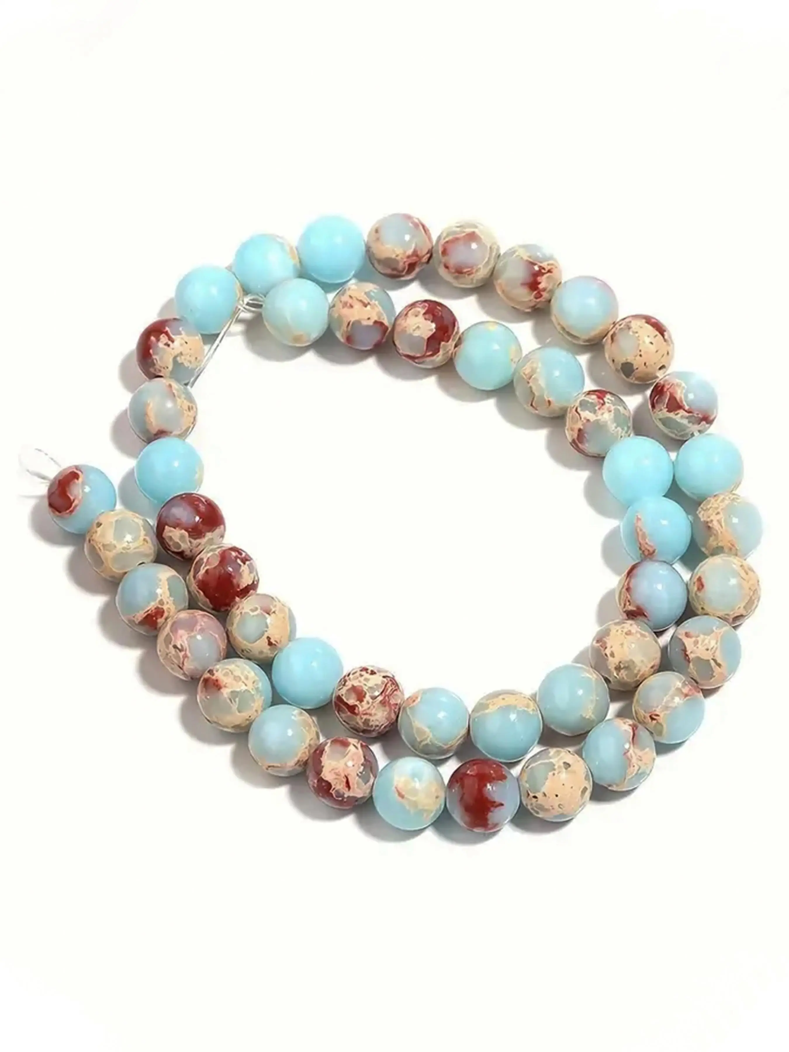 Natural Imperial Stone Beads, DIY Jewelry Making, 8mm Decorative Beads, Handmade Bracelets and Necklaces, Craft Supplies, Beads Accessories, 38cm/15inch Length