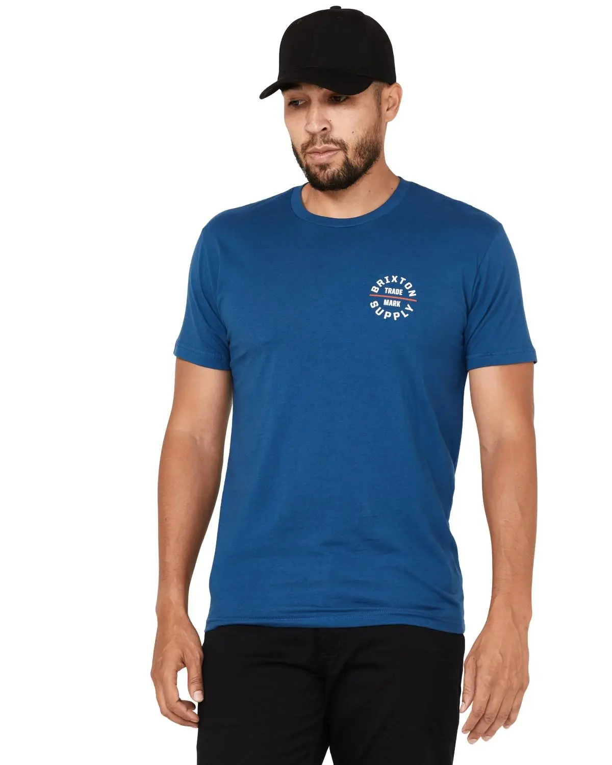 Brixton Men's Oath V Logo Graphic T-Shirt - 16410-Cbwht